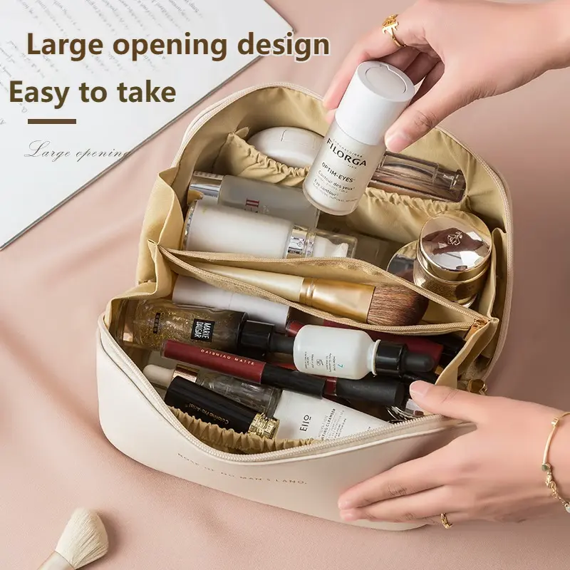 Makeup bag with large capacity and convenient makeup bag, travel toiletries bag, Makeup Brush Organizer Bag Water Proof