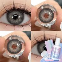 Gambar 【COD&60ml Solution+Case】Softlens Eyeshare Pattaya 14.2mm Mata Besar Softlens Alami Baru Penggunaan Tahunan abu-abu/hitam Soflen - Gray+solution+case, 0.00(no minus) dari Eyeshare contactlens Kab. Tangerang 1 Tokopedia