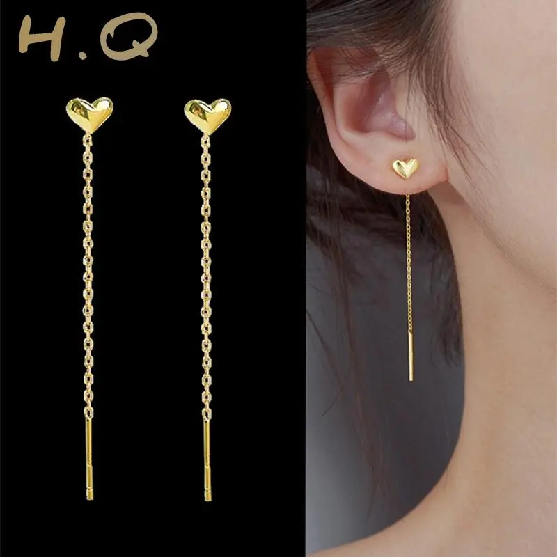 Bông tai hình trái tim, đồngHoa Tai, Trang sức bông tai nữ, Phụ kiện thời trang nữ, Trang sức, Hoa Cua Voi Women, Khuyên Tai nữ, H.Q Jewelry