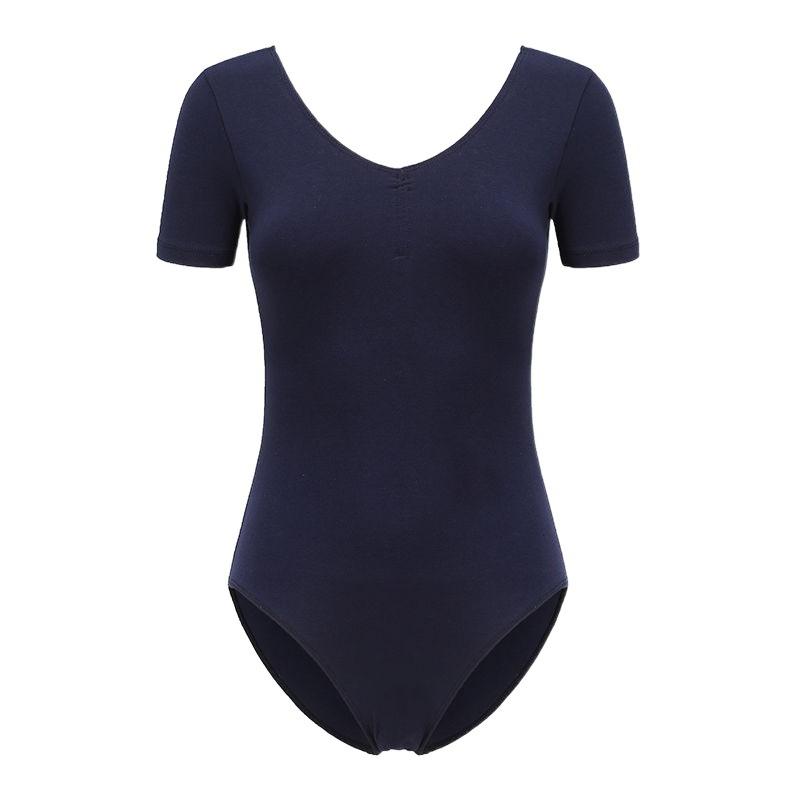 Ballet Practice Clothing Female Body Dance Adult One-Piece Aerial Yoga Short Sleeve Art Exam Adult Basic Training Clothing 4
