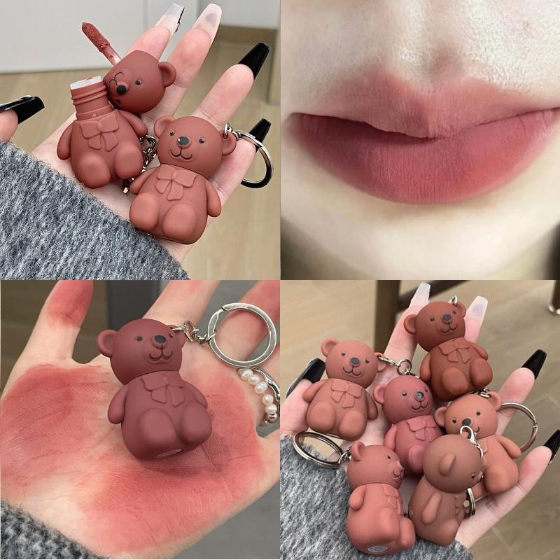 Son Bóng Bùn Môi Hình Gấu Dễ Thương Giá Trị Nghệ Thuật 6 Màu Làm Trắng Mờ Không Kén Dính Men Môi Tự Nhiên Và Đa Năng Cho Học Sinh