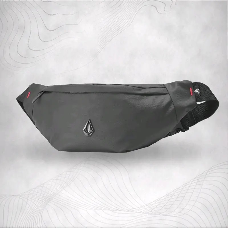 TAS PINGGANG VOLCOMM TAS VOLCOMM WAISTBAG VOLCOMM TAS SELEMPANG VOLCOMM WATERPROOF TAS PRIA WATERPROOF Hitam 0