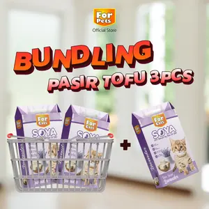 [BUNDLING 3] FORCATS Soya Cat Litter Pasir Kucing Gumpal Wangi Tofu 7L Bisa Buang Toilet
