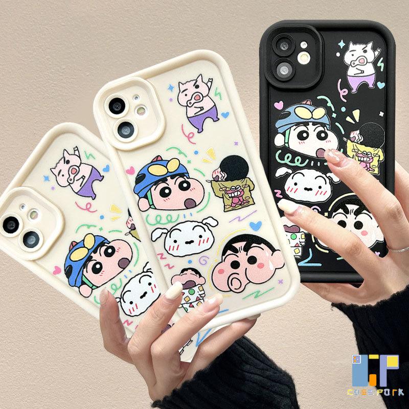 Ốp Điện Thoại, Chất Liệu Silicon Lì Cho Vivo Y03, Y17S, Y27, Y11, Y16, Y02S, Y02T, Y20, Y20I, Y17S, Y15S, Y12S, Y22s, Y21s, Y33s, Y15, Y12, Y15A, Y12A, Y50, Y51, Y1S, Y95, V27Pro, Thiết Kế Shin-chan Miệng Hoạt Hình Dễ Thương, Ốp Chống Sốc