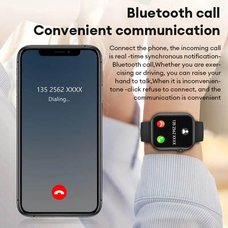 【COD／24H Ship】Aolon Huafit Foomlite Jam Tangan Pintar Asli Jam Tangan Pintar DIY Wallpaper DIY Mode Multi-olahraga Deteksi Denyut Jantung Panggilan Bluetooth 1.83 Inci HD Layar Penuh Tahan Air Foomlite Ponsel Pelacak 2