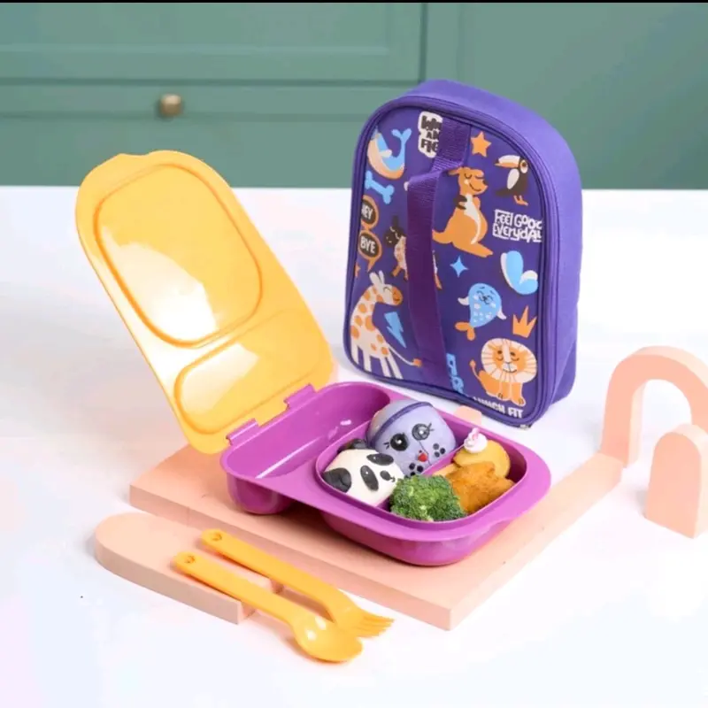 Tas Bekal Anak Kotak Makan LUNCH BAG SET OF 4 PCS Kano tas bekal anak laki laki astronot 0