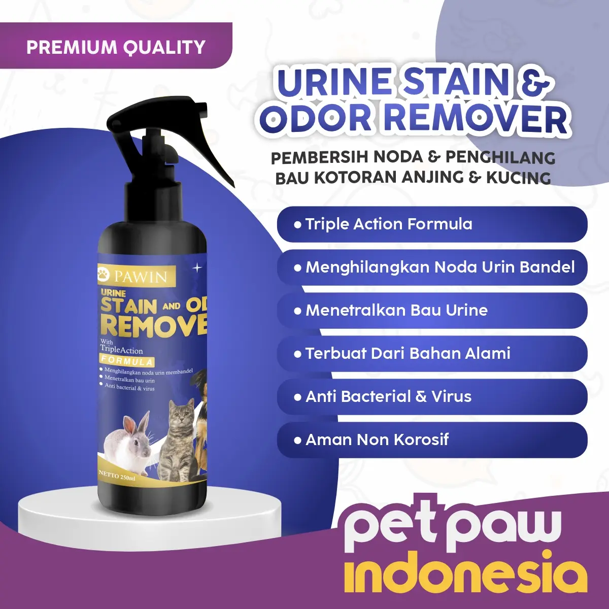 Pembersih Noda & Penghilang Bau Kencing Anjing Kucing Hewan