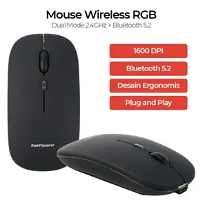 Wireless Mouse Optical Bluetooth Slim RGB Dual Mode 2.4G X1 Rechargeable