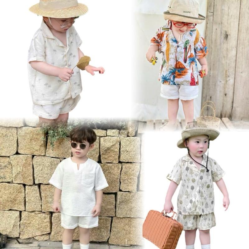 (DEAL tặng  KÍNH VÀ VÒNG CỔ) Bộ quần áo đũi mềm mát cho bé trai mặc hè size 8-28kg