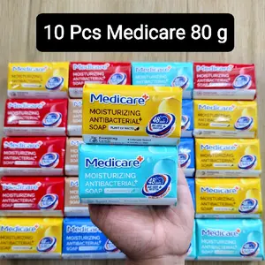 10 Pcs Sabun Mandi Medicare 80 gram (Kemasan Baru) Batangan