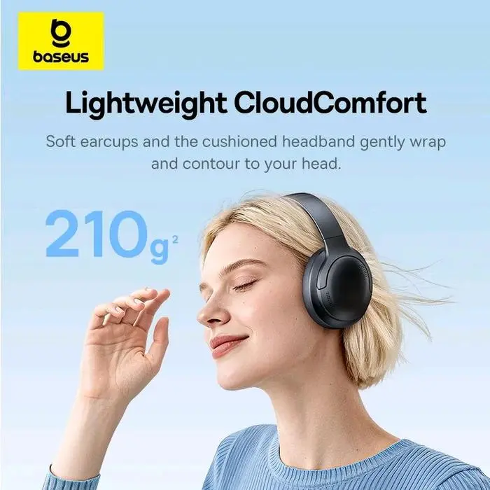 HEADSET BASEUS BASS BH1 LITE HEADPHONE WIRELESS BLUETOOTH 6.0 DUAL MODE SUPER BASS SOUND ENC