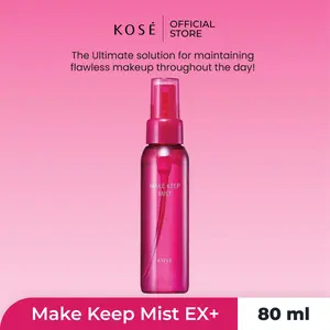 Kosé Make Keep Mist EX+ / Setting Spray - 80ml, Penetap Makeup Tahan Keringat & Minyak, Aroma Bunga Segar, Tahan Lama & Tahan Mask