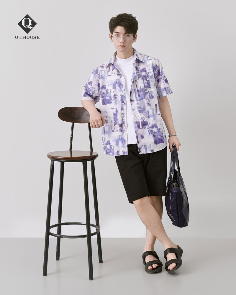Product Introduction of Áo Sơ Mi Nam Ngắn Tay Họa Tiết Đi Biển Form Ragular fit Cộc Tay SMN01 Menswear Nam 9