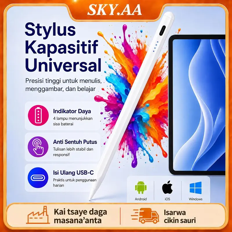Stylus Pen Aktif Universal Capacitive Pencil for Tablet Xiaomi Huawei Samsung Multi Device Anti Mis-touch With Magnet Function Touch Pen Universal
