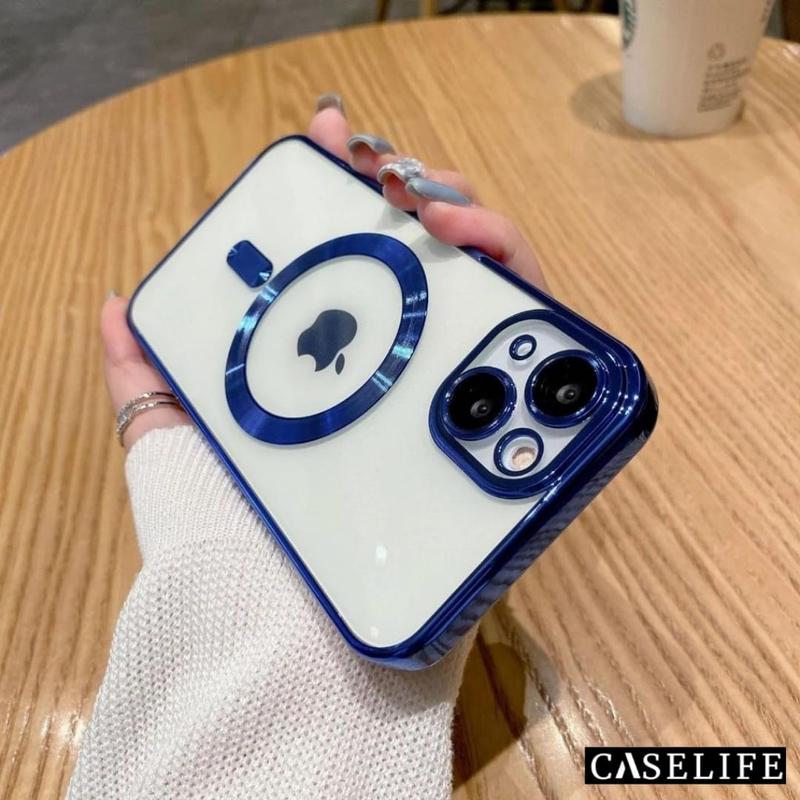 Casing Premium Caselife Magsafe Charging dengan Lensprotector untuk iPhone 11 12 13 14 15 Pro Max Plus - Cover Softcase 5