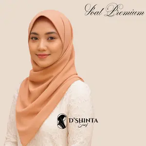 SEGIEMPAT VOAL POLOS TEPI JAHIT Jilbab Nyaman Square Muslim Kerudung Lembut Casual