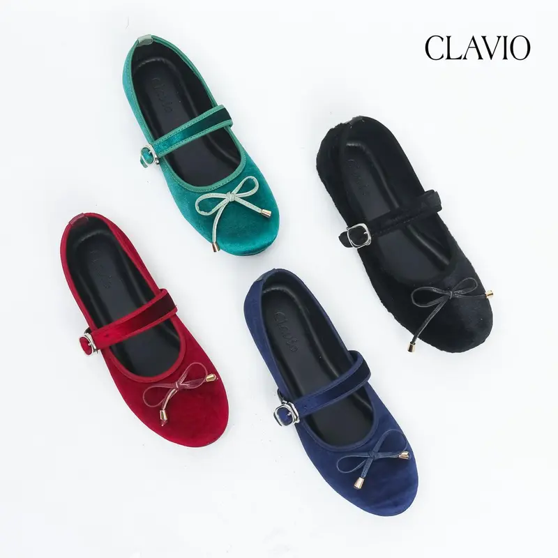 Clavio Cassandra Sepatu Wanita Flatshoes Wanita Pijakan Empuk Super Mewah Dan Nyaman 2