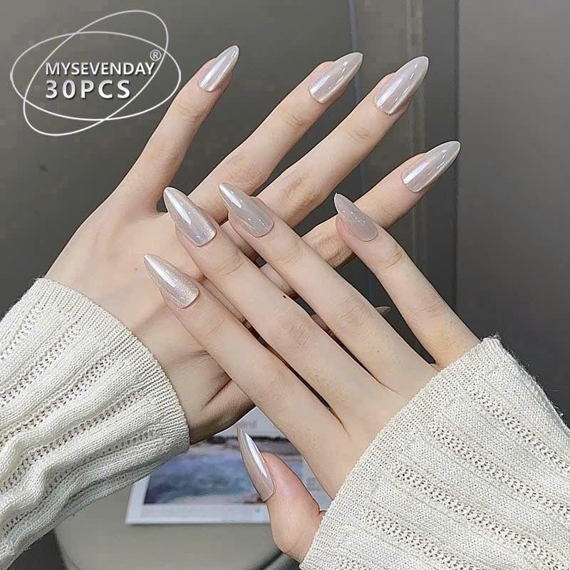 Mã M347 mẫu 24 nail giả kèm keo Nữ Women Làm Nail
