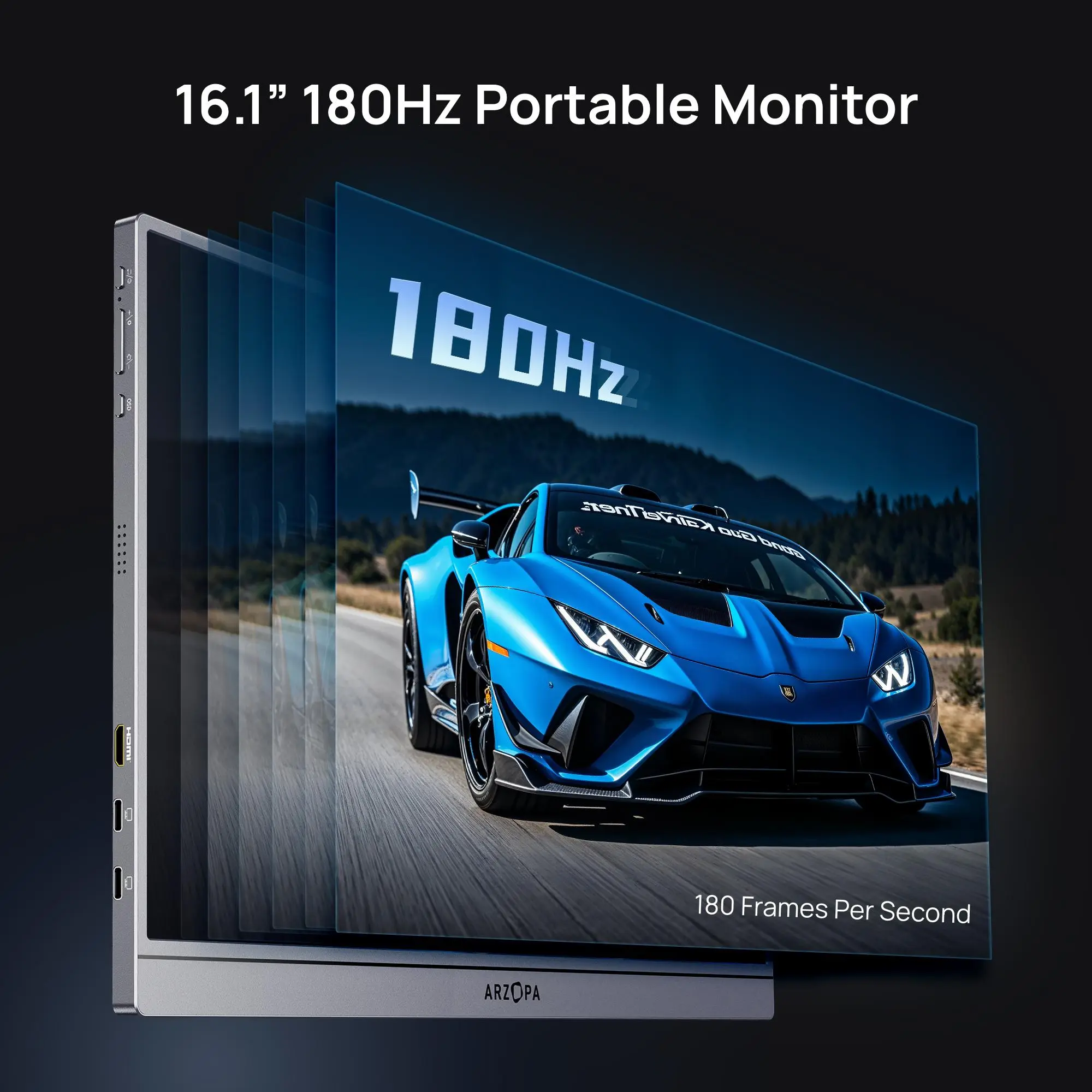 [Live Special]ARZOPA Z3FC Màn hình chơi game Cầm Tay, Tần số quét 180Hz, Màn hình 16,1 ", Tương thích với US-C HDMI, Tương thích với iPad, PC, Mac, Điện thoại, Xbox, PS4 | BigBuy360 - bigbuy360.vn