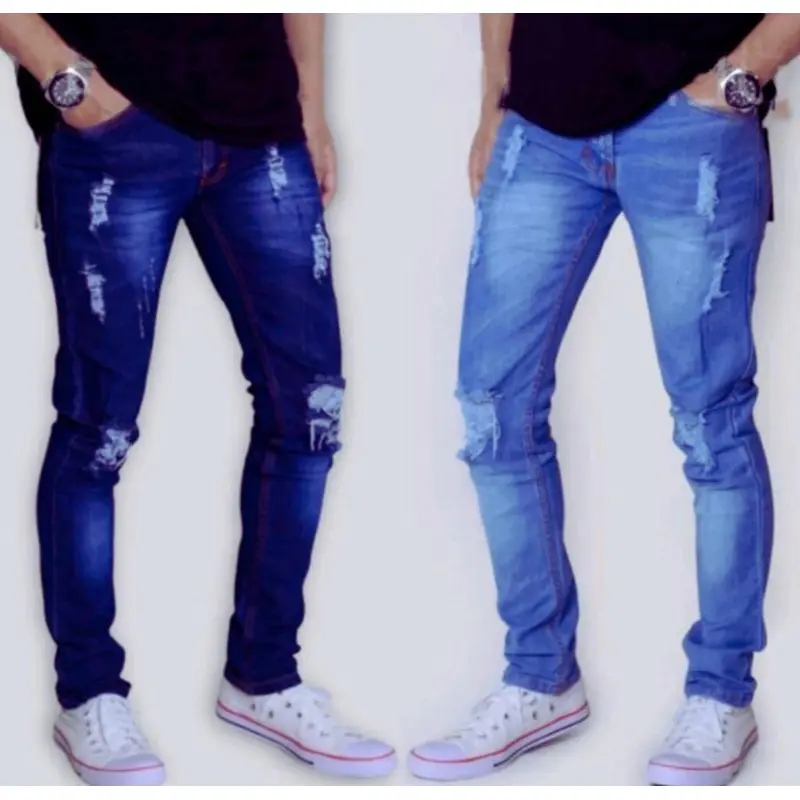 Celana lepis Pria Sobek Jeans Panjang Pria Sobek Jeans Pria Sobek Tembus