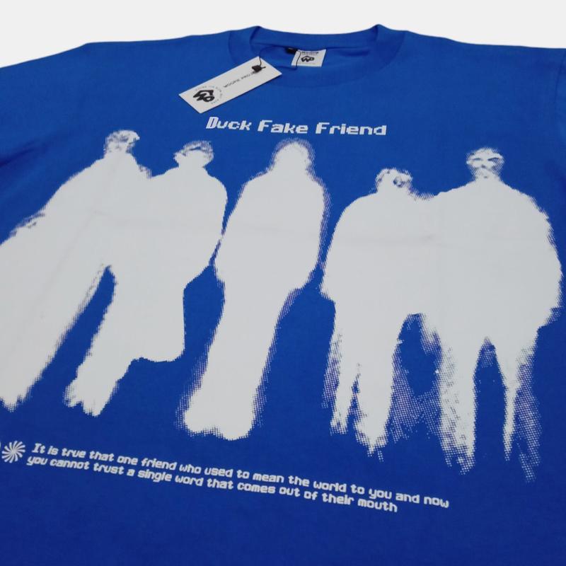 Baju Skena Unisex Woopie Project Boxy Fit Kaos Distro Pria Wanita Oversize Biru Vintage T-shirt Keren Katun 20s 200gsm Lembut Sablon Platisol Printing 2