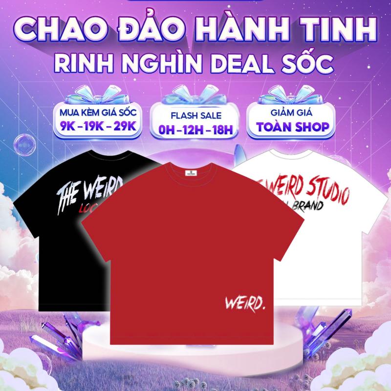 Áo thun The Weird Local Brand Unisex Form BOXY Tay Lỡ ATK1240 Menswear Nam