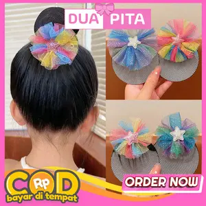 DP225 Jepit Hairnet Cepol Anak Perempuan 1 PCS Ikat Rambut Anak Motif Lucu Konde Rambut Anak Fashion