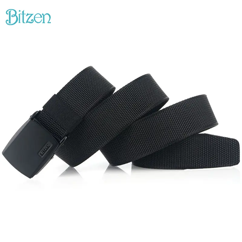 Bitzen Ikat Pinggang Pria Canvas Sabuk Casual Nylon Premium 8