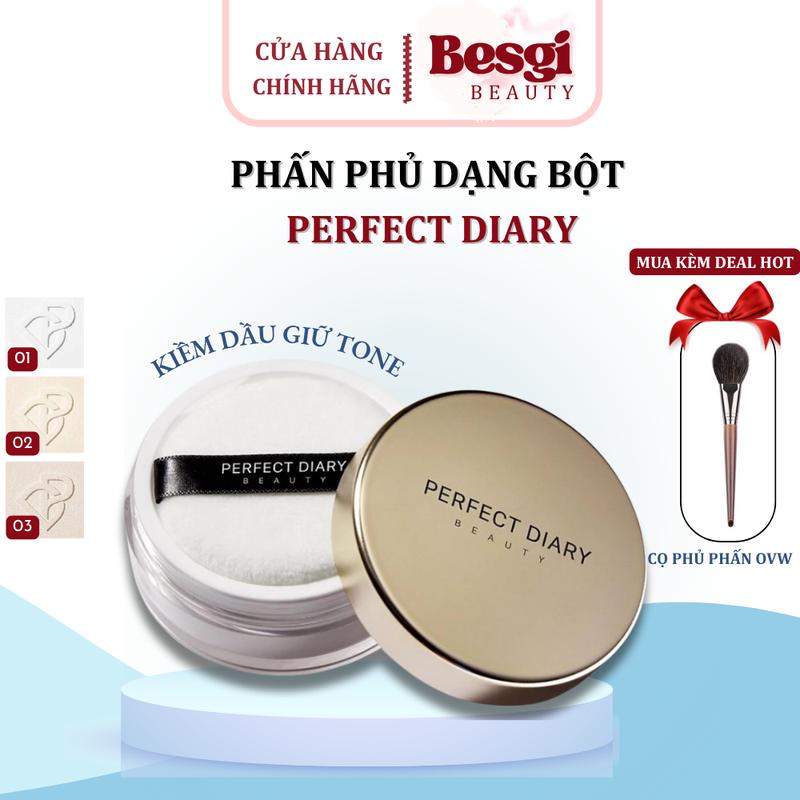 PERFECT DIARY Phấn Phủ Kiềm Dầu Perfect Diary Kiềm Dầu Lên Đến 12H Giữ Lớp Nền Luôn Mềm Mịn Trang Điểm Nữ Besgi Beauty Cosmetic