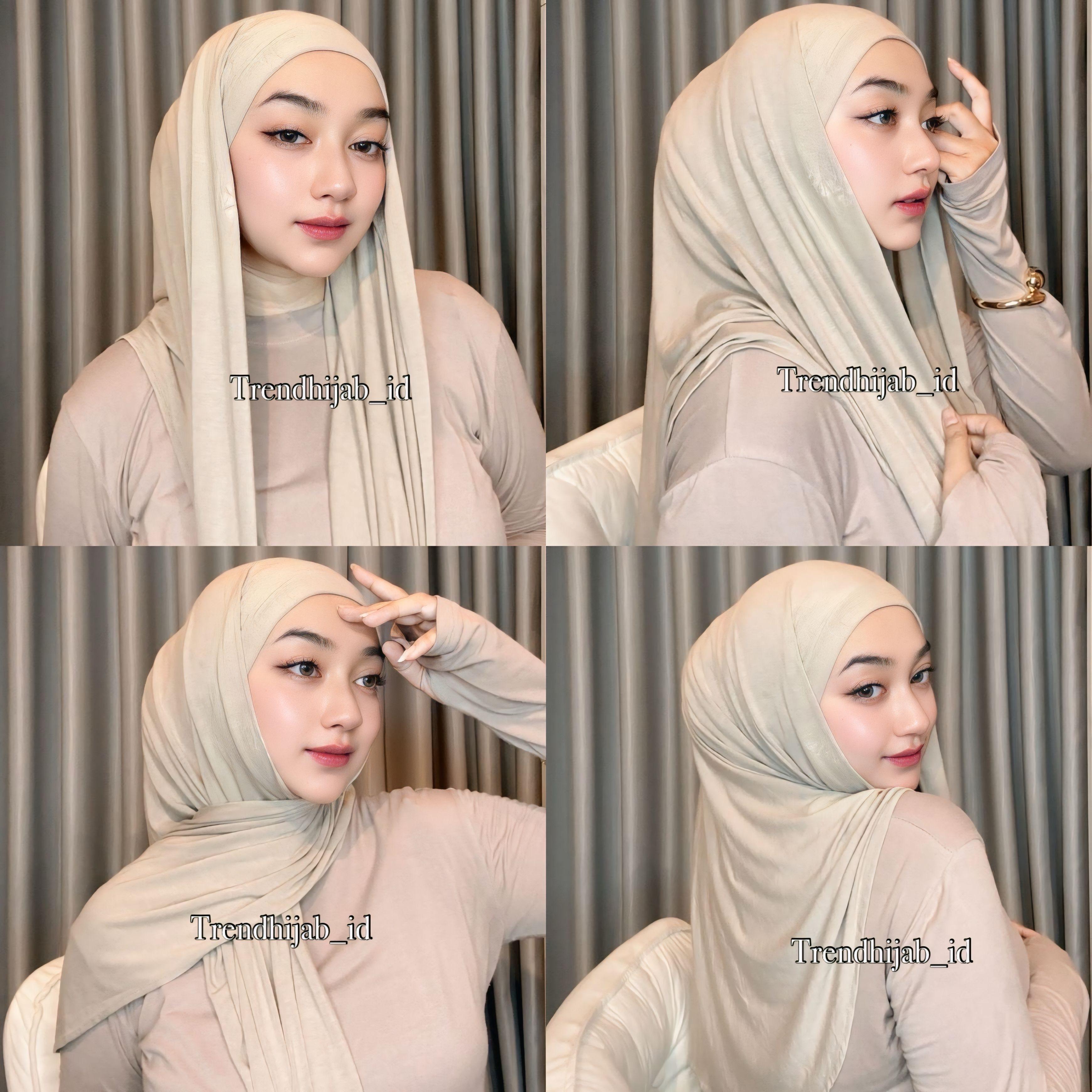 TrendHijab Hijab Pashmina (Nemplok Jidat) Instan Oval Ala Iranandha Ibook Kavi Bahan Rayon Cooltech Adem Dingin untuk Tampilan Elegan dan Nyaman Kerudung Muslim
