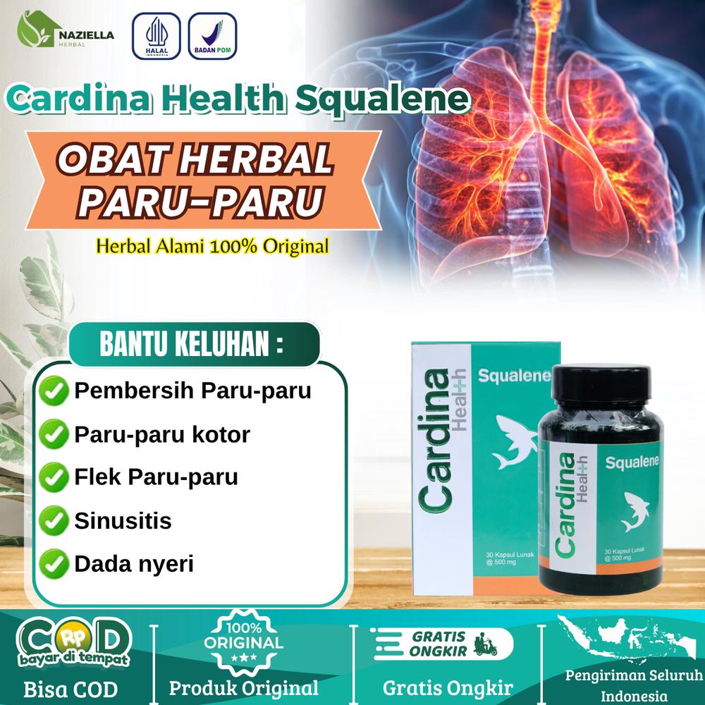 Pembersih Paru-paru Kotor Flek Paru-paru Sinusitits Dada nyeri - Cardina Health Squalene Best Seller isi 30 Softgel
