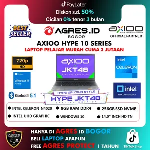 Axioo Hype 10 Intel Celeron 8gb 256gb Windows 10 Pro 14.0 HD (EXCLUSIVE AGRES ID BOGOR)