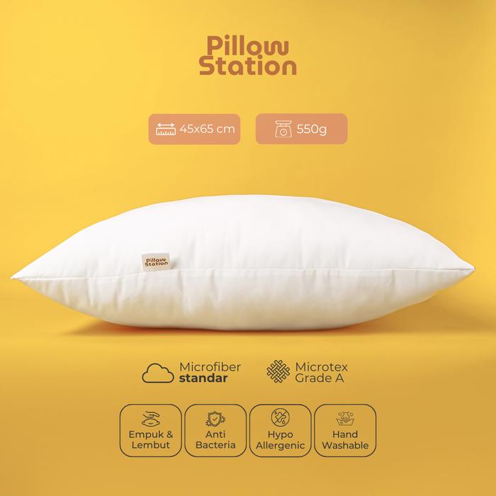 Gambar Pillowstation - Bantal Tidur Hemat Microfiber Standar Uk 45x65 Cm dari finetrus Kota Cimahi Tokopedia
