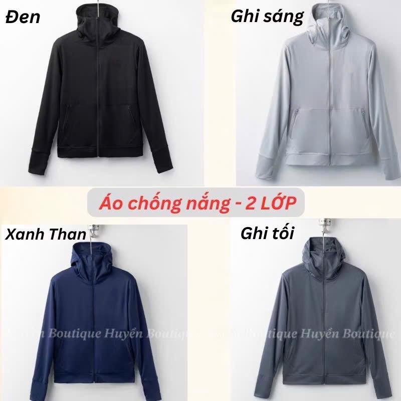 Áo Khoác Chống Nắng Nam Nữ 2 Lớp Vải Thông Hơi Dày Dặn,Co Giãn,Thoáng Mát,Chống Tia UV Cực Tốt Và Hiệu Quả