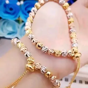 Gelang Tangan Wanita Dewasa Biji Lada Serut Titanium Terbaru Antikarat Antiluntur