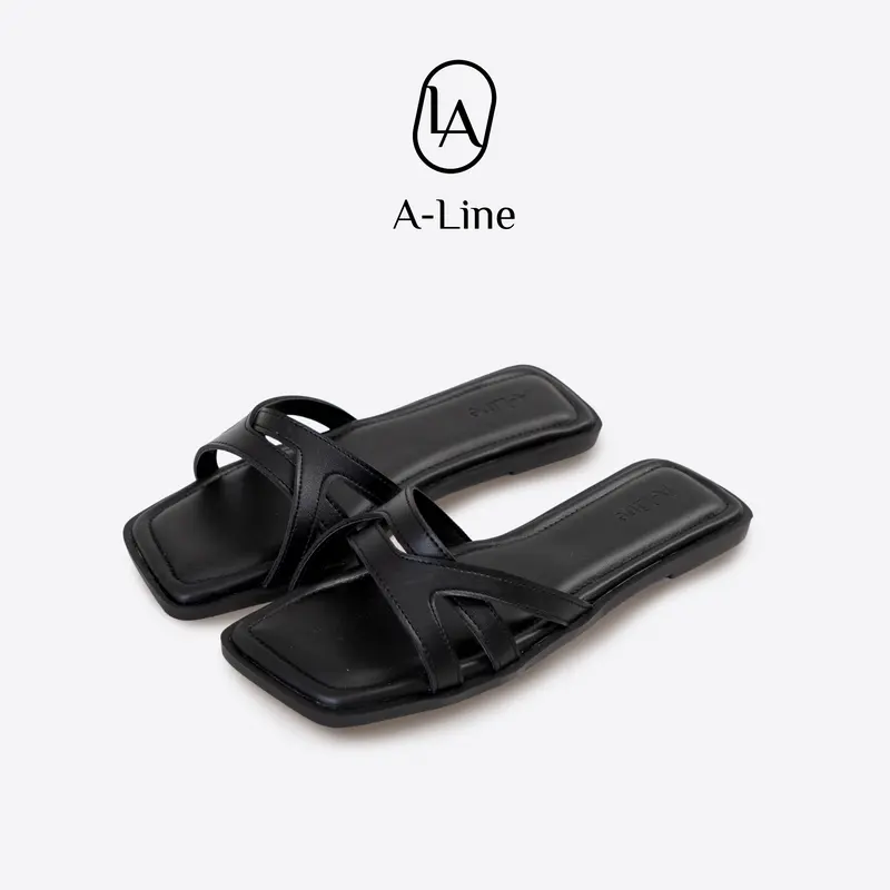 ALINE SHOES Monica Sandal Teplek Sepatu Flat Shoes Wanita Model Kekinian Style Elegan 3