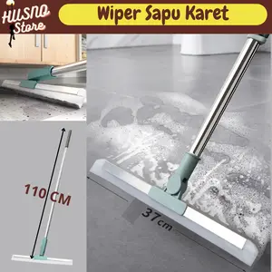 Sapu Wiper Karet Pembersih  Lantai Serok Air Menyapu Air Debu Dan Kotoran Dapat Diputar 180 derajat Alat Pel Dorong