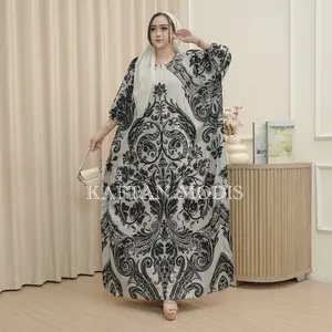 Kaftan HARUNA kaftan rayon kaftan jumbo kaftan busui kaftan premium Gamis Wanita Muslim Nyaman Panjang Mewah