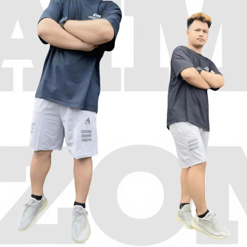 COD | Celana Pendek Olahraga Pria Dewasa Saku Resleting Pantai Casual Sport Short Pant Uniseks Running Gym Fitnes Badminton Jogging Volly Futsal Basket Renang Bahan Tebal Berkualitas Nyaman Cepat Kering Size L & XL 7