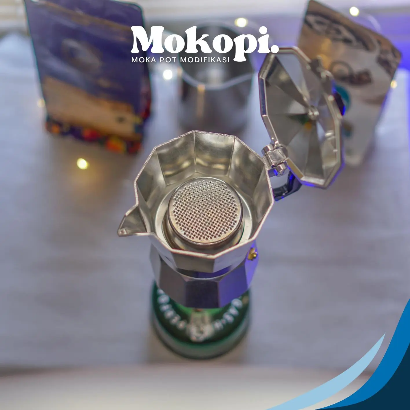 [Mokopi.] Moka pot modifikasi upgrade basket 2 cup -  moka pot 150ml/3cup