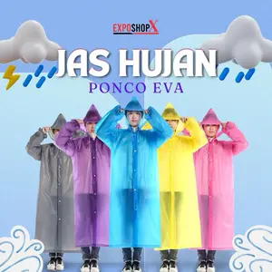JAS HUJAN EVA TRANSPANT DEWASA PONCHO PRIA WANITA UNIVERSAL / RAINCOAT