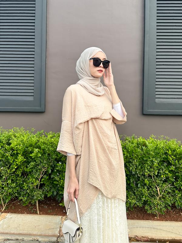 SILMI KAFTAN - KAFTAN PREMIUM WANITA - TUNIK KAFTAN - KAFTAN HITAM - KAFTAN PUTIH -TUNIK LEBARAN - OUTFIT LEBARAN 2025 - BAJU LEBARAN 2025 8