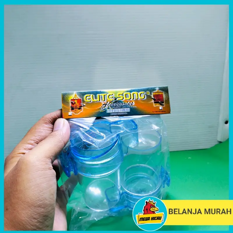 tabung elit song dispenser elit song tempat pakan atau minum burung set biru 1