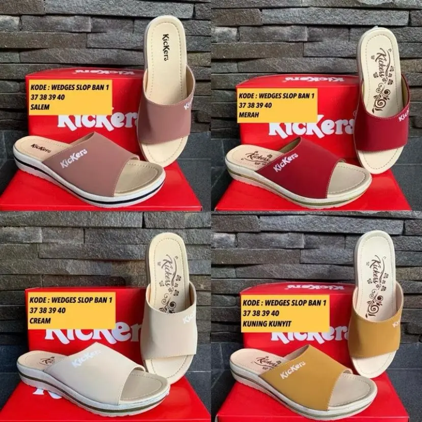 SANDAL SLOP WANITA WEDGES NYAMAN TERBARU 2025 BAN 1