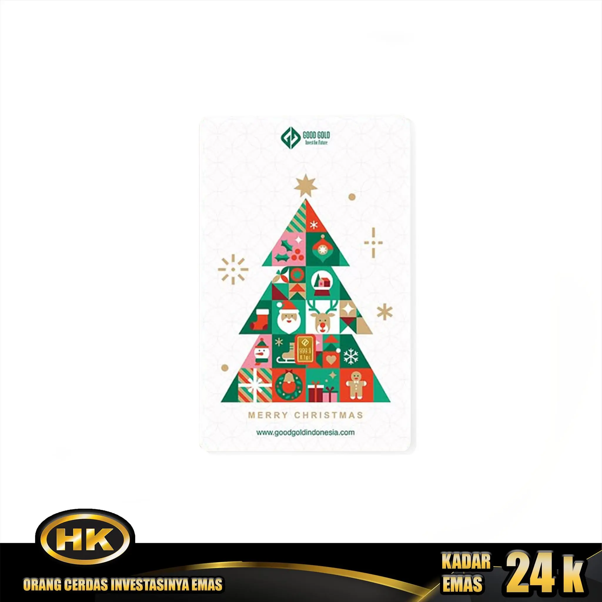 HK MUSTIKA - LOGAM MULIA 24K - GGI 0.100 GR MERRY CHRISTMAS NEW