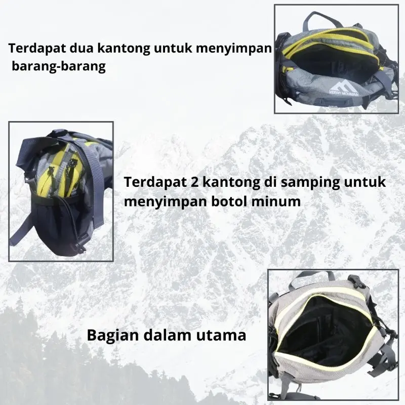 Tas travel. Merapi Mountain Anoa. Tas slempang. Tas multi fungsi. Travel Hitam 4
