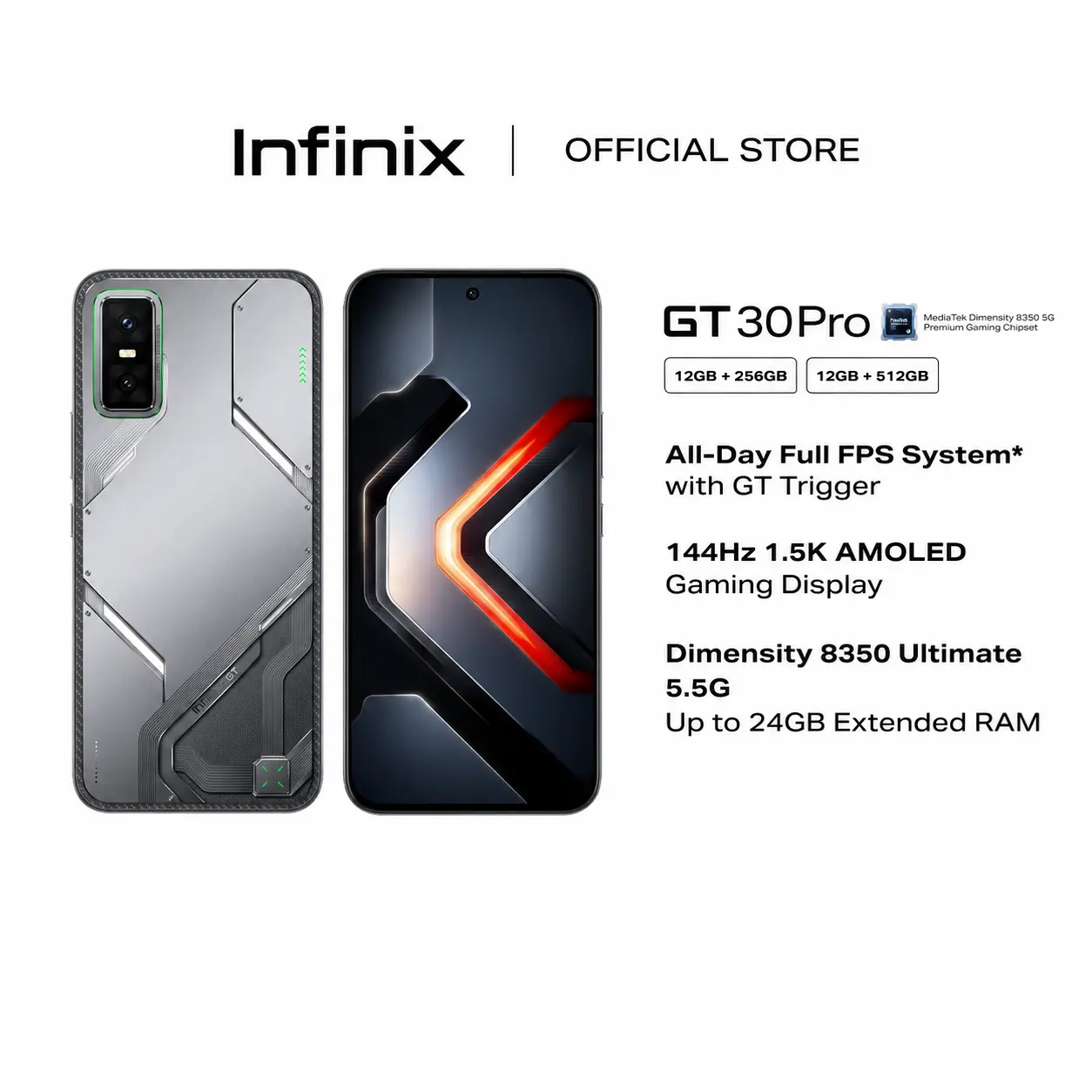 NEW] Infinix GT30 Pro 5G 512/256GB+12GB(UP TO 24GB) Mobile Phones 