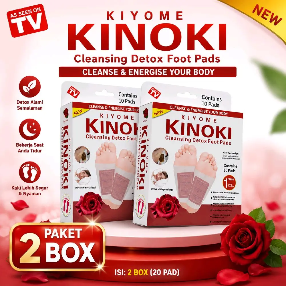 Paket Hemat 2 Box Koyo Kinoki Merah Original Detok Racun Alami Dalam Tubuh Terlaris