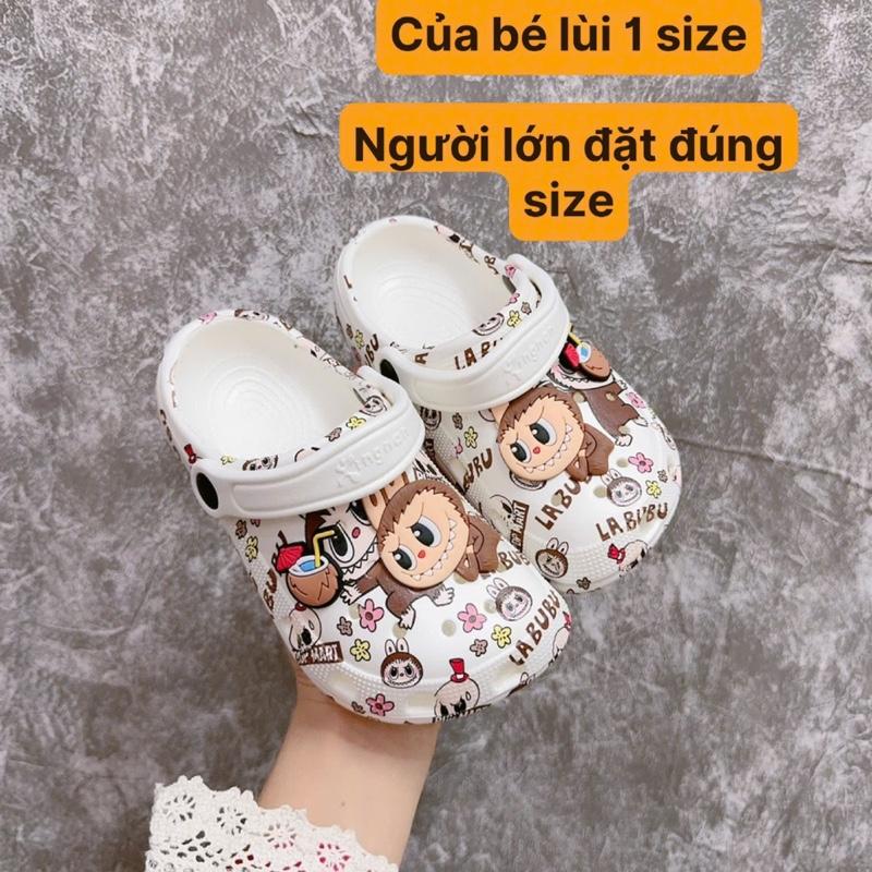 Tặng Charm Giày Dép Sục Labubuu Cho Mẹ và Bé Trai và Bé Gái - Chất Liệu Xốp Eva Siêu Nhẹ -Sandal-Hỗ Trợ Đổi Size !