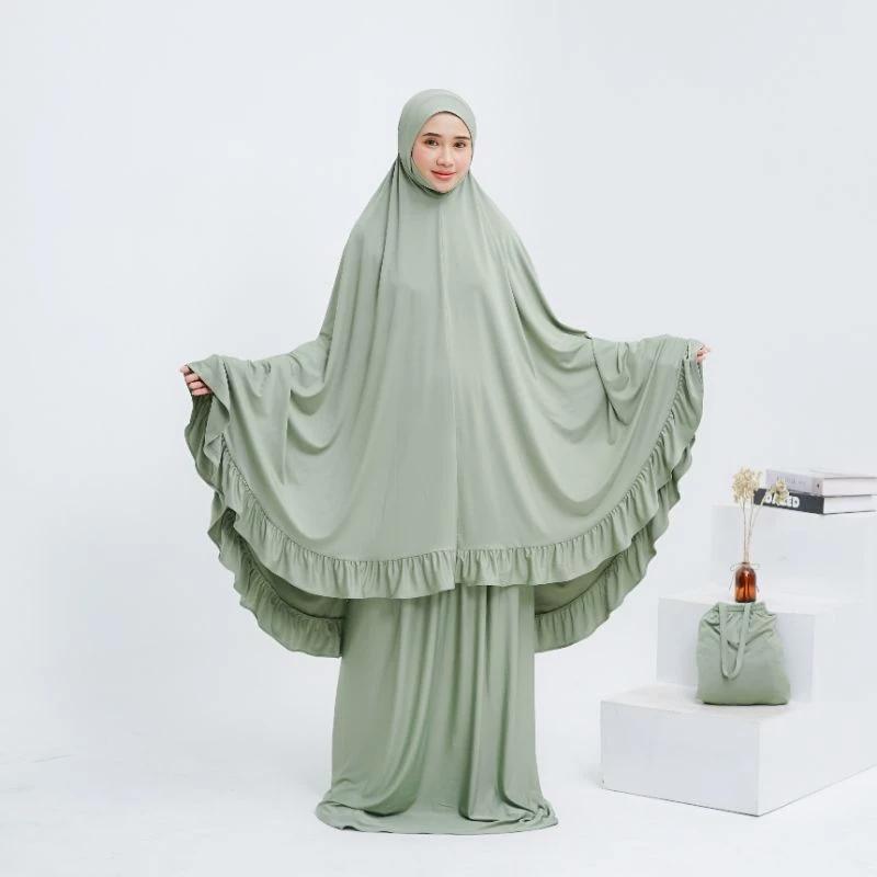 Mukena Jersey ARUMI Penutup Dagu Variasi Rempel 4